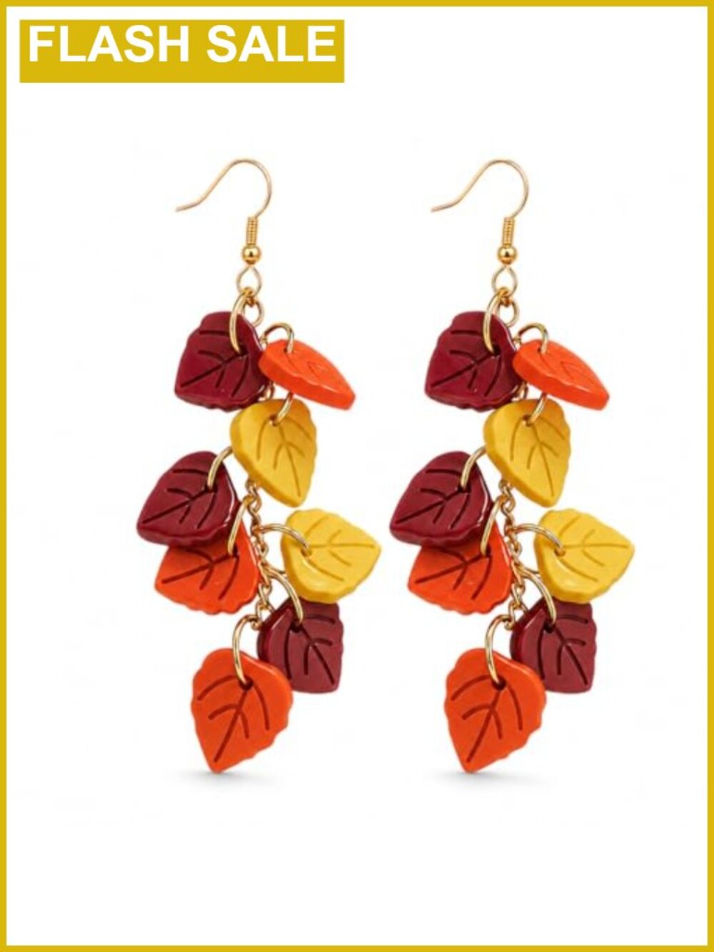 Maple Leaf Dangle Earrings Fall Autumn Jewelry French Hook